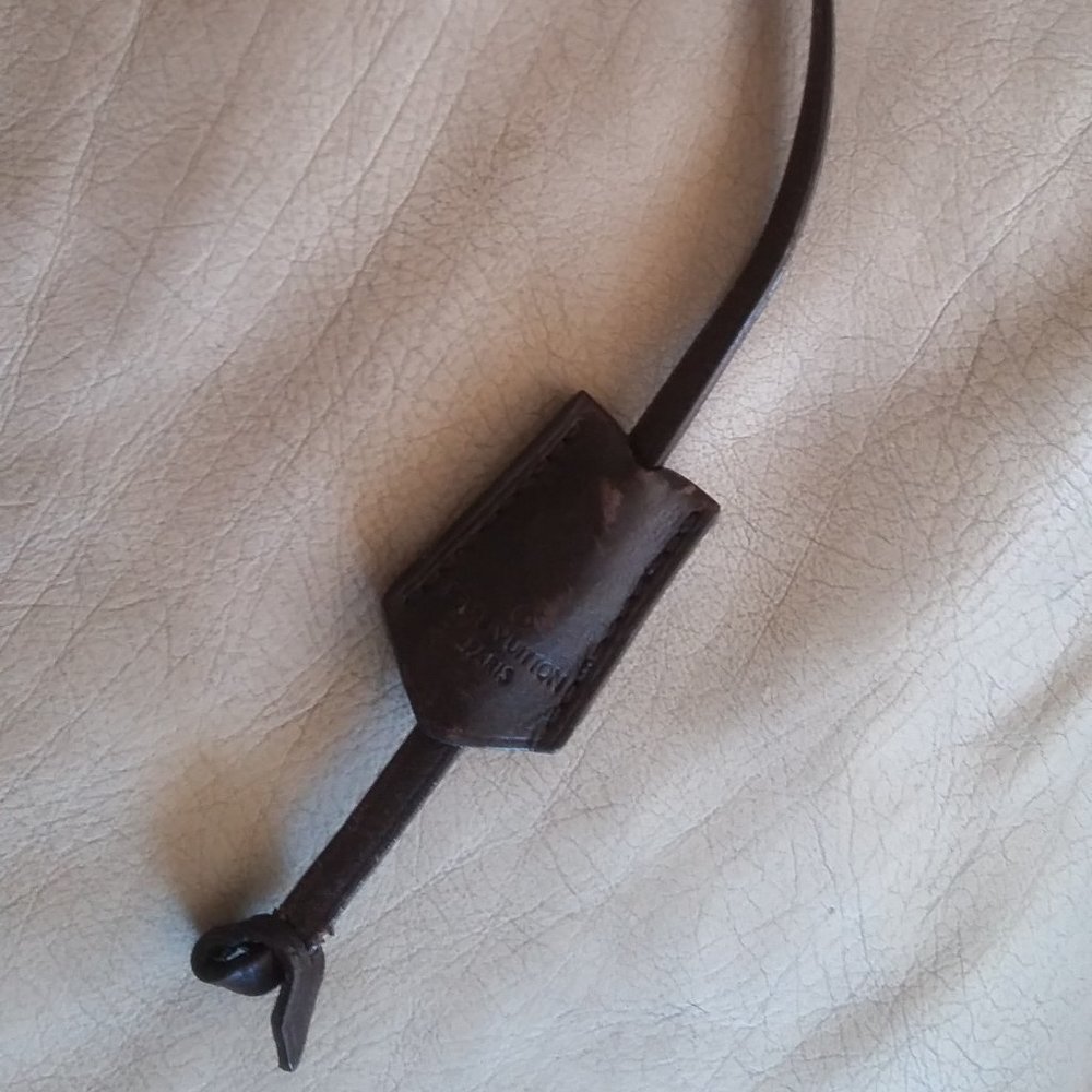 Louis Vuitton Leather Clochette Key Holder Damier Ebene Brown